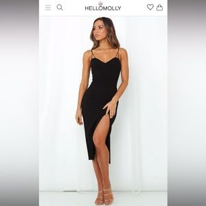 Hello molly broken spell midi black dress
